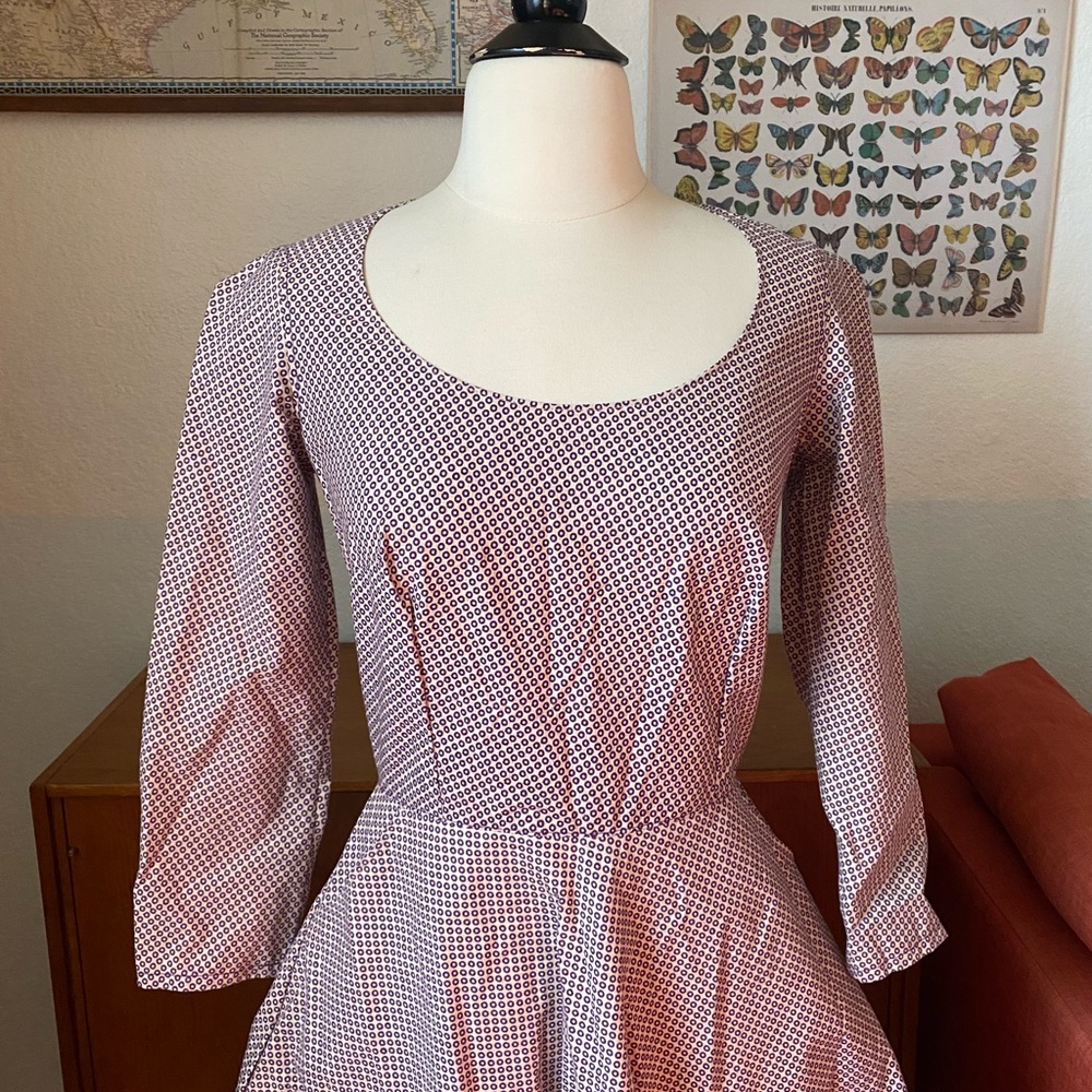 Grape soda dress • Handmade cotton midi dress • vintage inspired